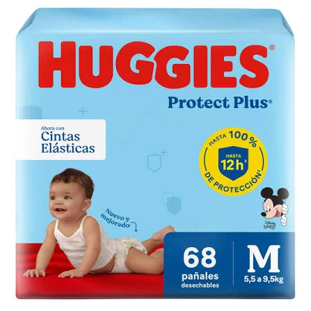 HUGGIES PROT PLUS M X 68