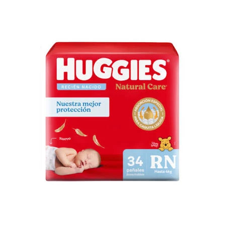 HUGGIES ROJO RN 34