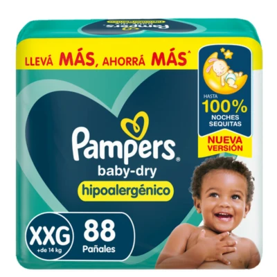 PAMPERS BABY DRY XXG X88
